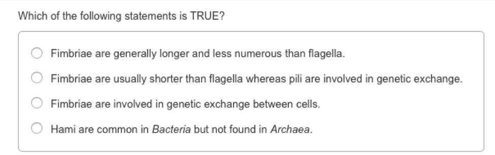 Solved Which Of The Following Statements Is TRUE? Fimbria