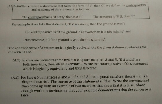 contrapositive statement definition