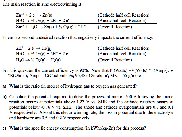 For This Question The Current Efficiency Is 90 Chegg Com