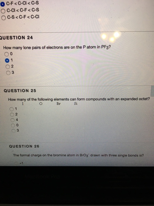 Solved How Many Lone Pairs Of Electrons Are On The P Atom