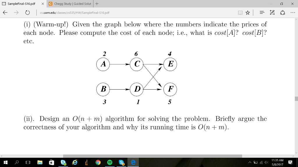 Solved Ed Sample Final S16 Pdf X C Chegg Study L Guided S Chegg Com