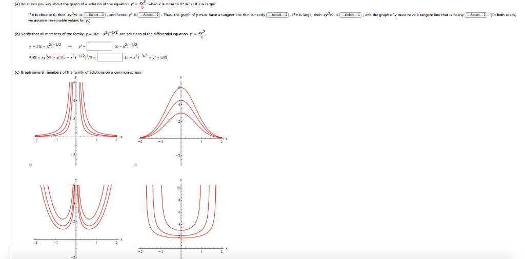 What Can You Say About The Graph Of A Solution Of The Chegg Com