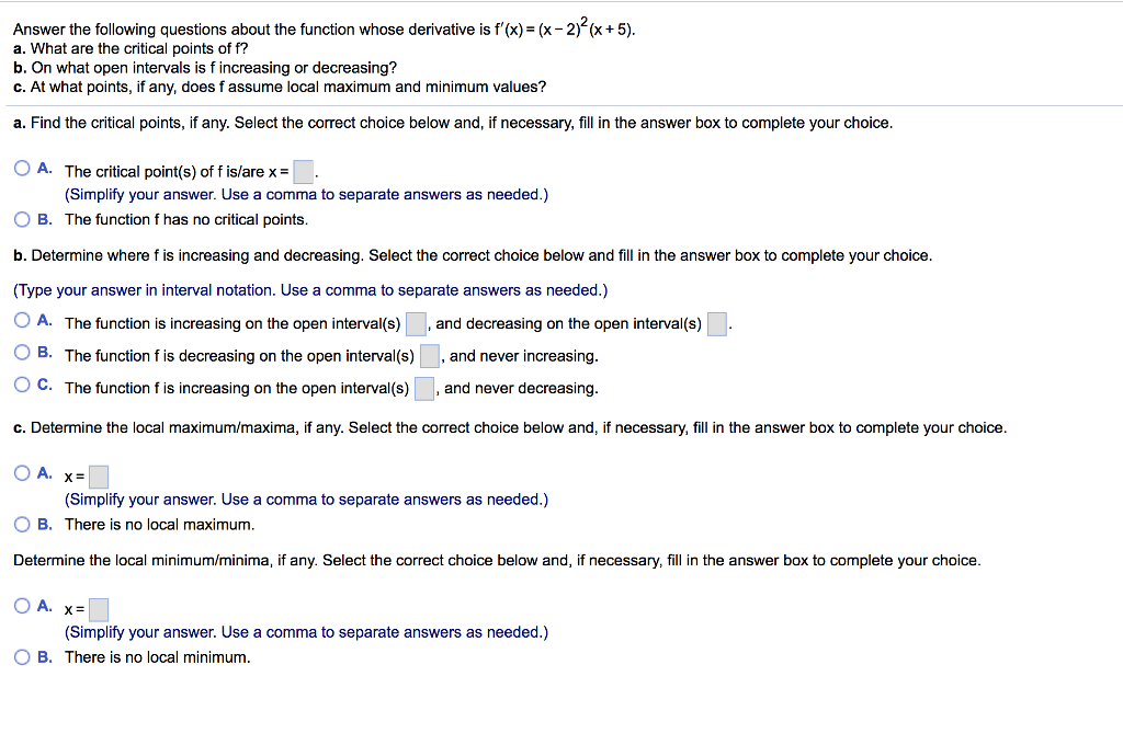 Solved Answer The Following Questions About The Function Chegg Com