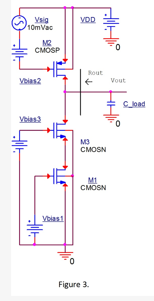 Solved Problem 3 The P Mosfet Gain Stage Was Loaded With