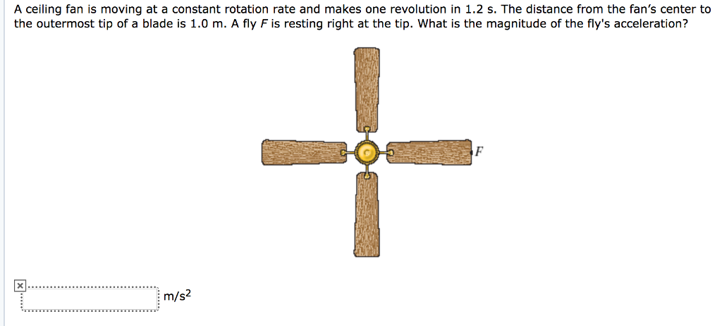 Solved A Ceiling Fan Is Moving At A Constant Rotation Rat