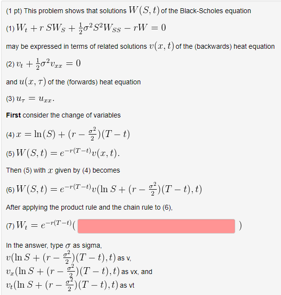 Solved 1 Pt This Problem Shows That Solutions W S T O Chegg Com