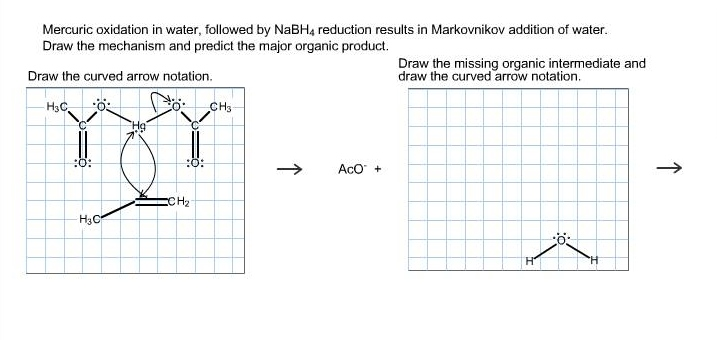 Solved Mercuric Oxidation In Water Followed By Nabh4 Chegg Com