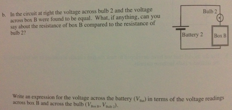 In the circuit at right the voltage across bulb 2 and | Chegg.com