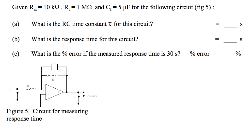 Solved Given Rin 10 Kw Rf 1 Mw And Cf 5 Mf For Th Chegg Com