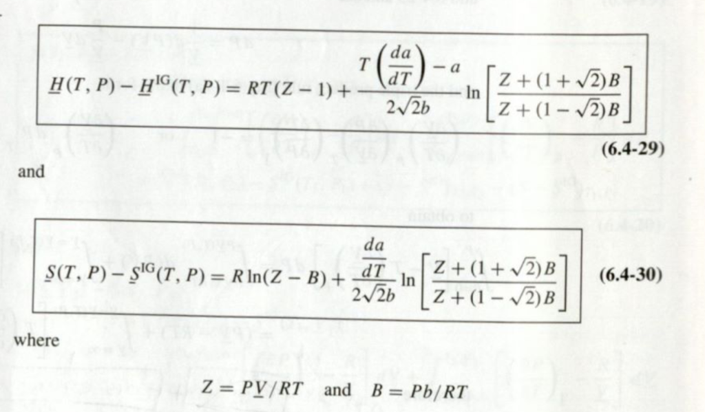 Solved Derive These Two Equations Using The Peng Robinson Chegg Com