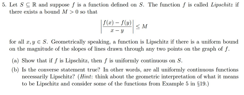 Solved Let S R And Suppose F Is A Function Defined On S Chegg Com