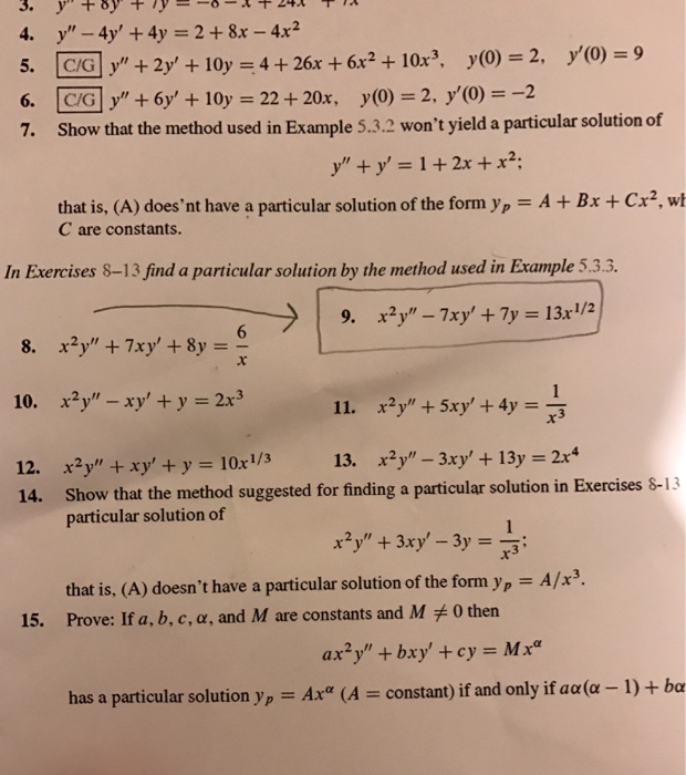 Solved Y 4y 4y 2 8x 4x 2 Y 2y 10y 4 Chegg Com