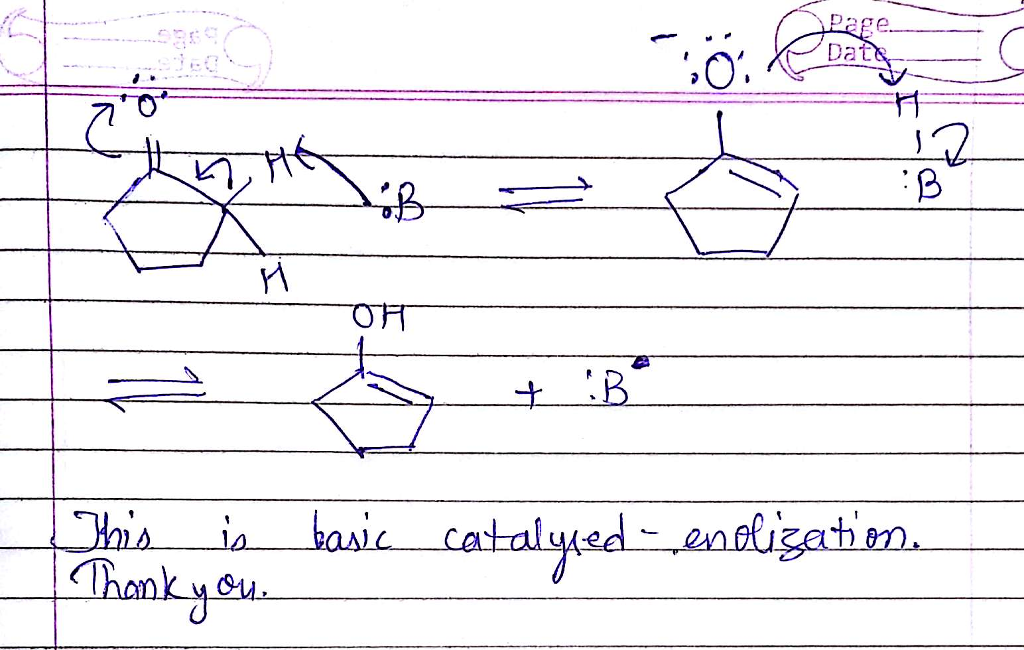 Question & Answer: Draw the curved arrow(s) to depict the formation of the keto form of an enolate ion via a strong..... 1