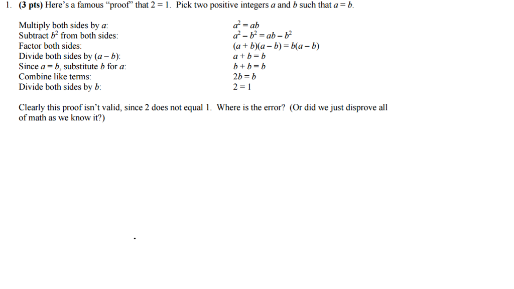 Solved Heres A Famous Proof That 2 1 Pick Two Posit