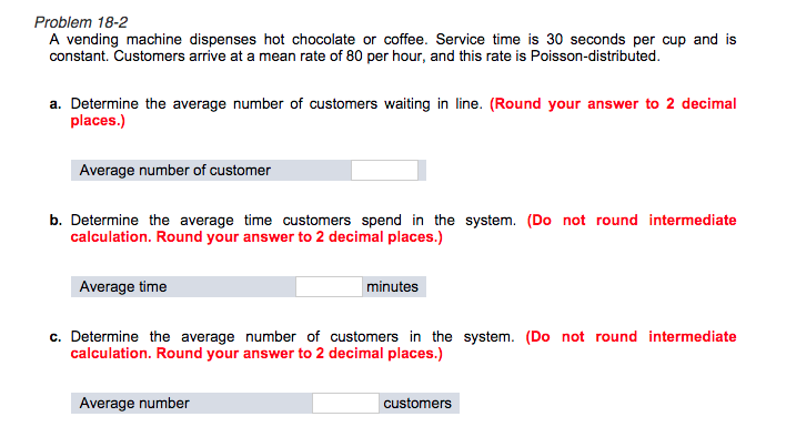 Problem 18 2 A Vending Machine Dispenses Hot Chegg 