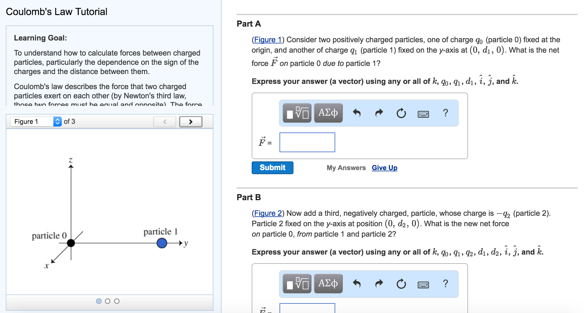 Solved: Part A (Figure 1) Consider Two Positively Charged ... | Chegg.com