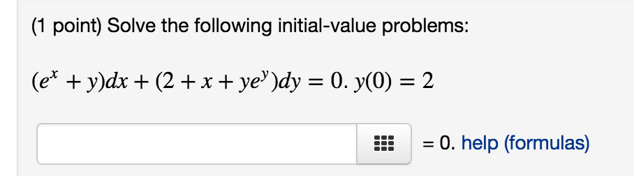 Solved Solve The Following Initial Value Problems E X Chegg Com