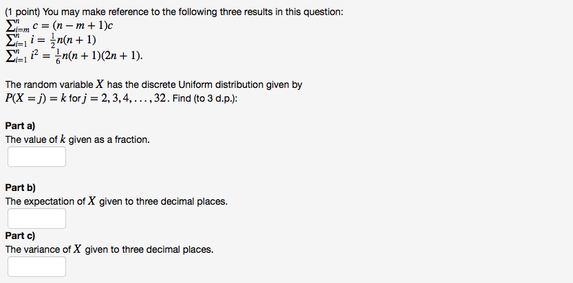 Solved You May Make Reference To The Following Three Resu Chegg Com