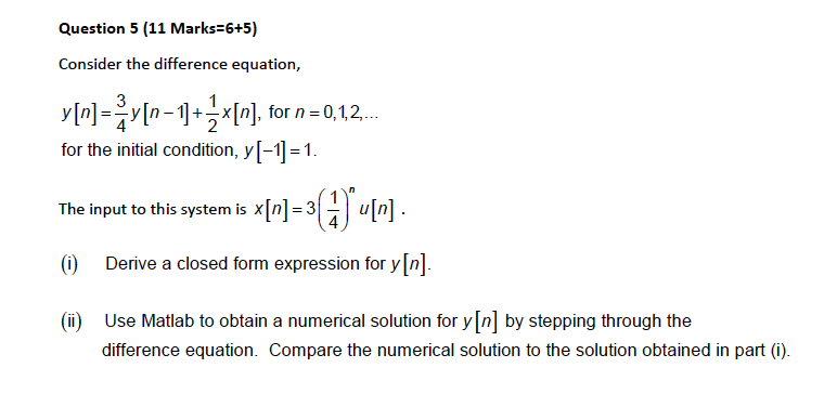 Solved Uestion 5 11 Marks 6 5 Consider The Difference E Chegg Com