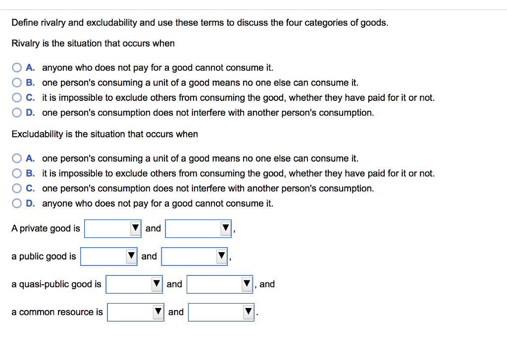 The Continua of Excludability and Rivalry - Econlib