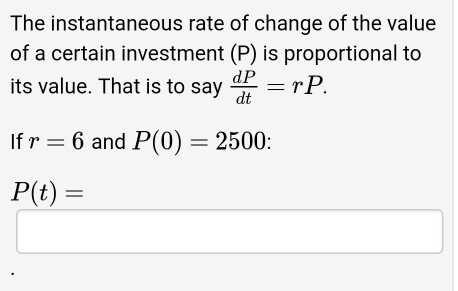 Instantaneous rate of change example image