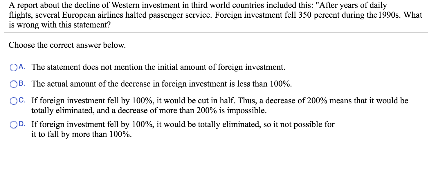 A Report About The Decline Of Western Investment In Chegg 