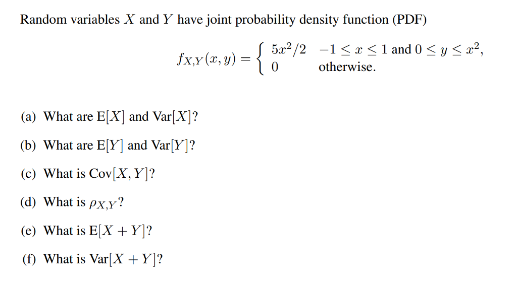 Solved Random Variables X And Y Have Joint Probability De Chegg Com