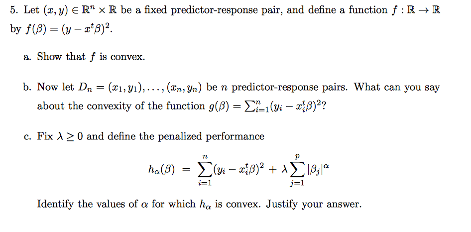 Let X Y R N Times R Be A Fixed Predictor Respon Chegg Com