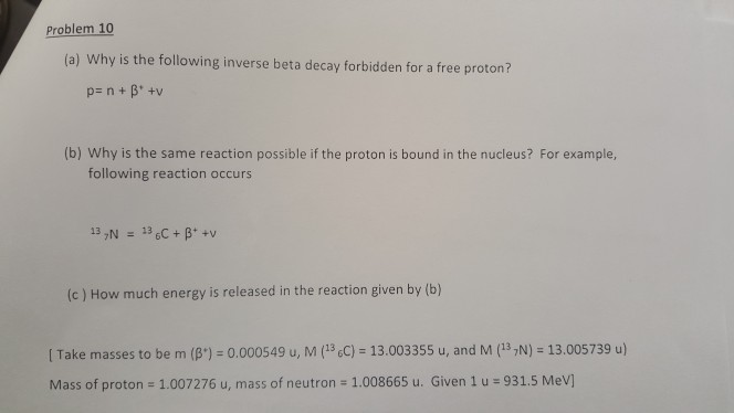 Solved Problem 10 A Why Is The Following Inverse Beta D Chegg Com