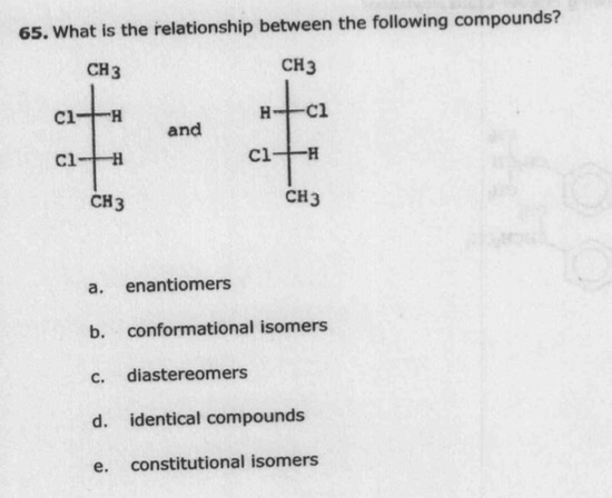 Solved 65. What is the relationship between the following | Chegg.com