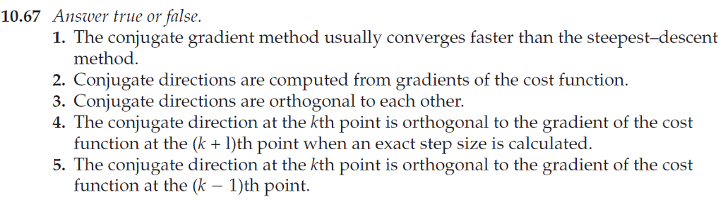 Conjugate gradient method python picture