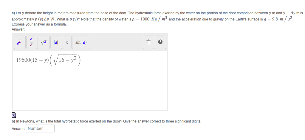 Let Y Denote The Height In Meters Measured From Th Chegg Com