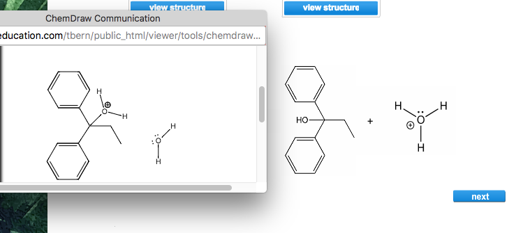 view structure ChemDraw Communication ducation.com/tbern/public_html/viewer/tools/chemdraw... HO next