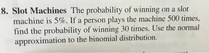 The probability of winning on a slot machine is 5 million