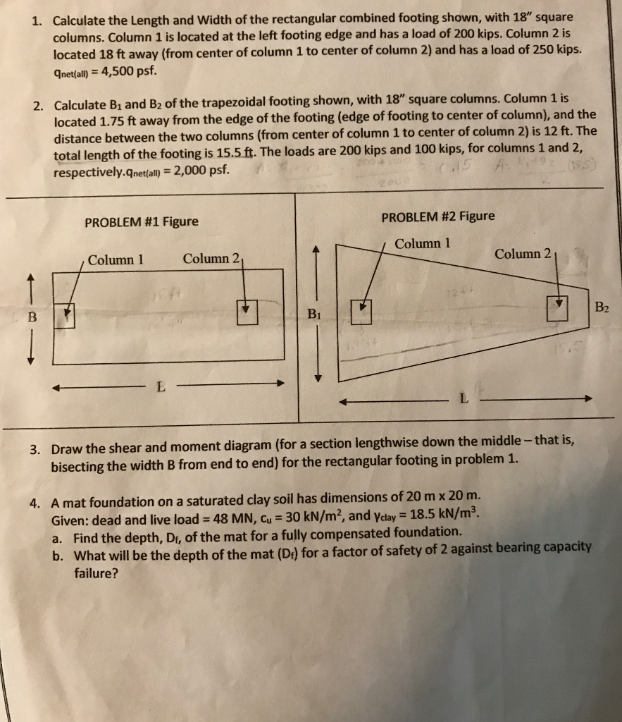 Solved 1 Calculate The Length And Width Of The Rectangul Chegg Com