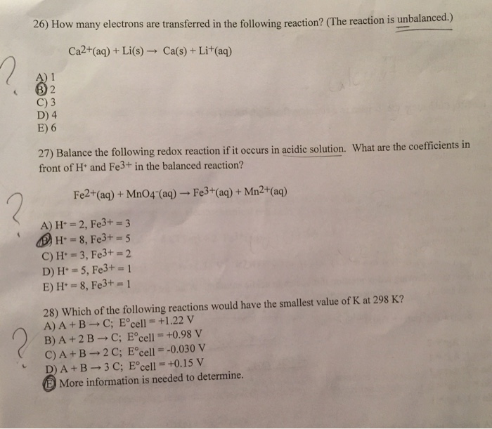 Solved How Many Electrons Are Transferred In The Followin Chegg Com