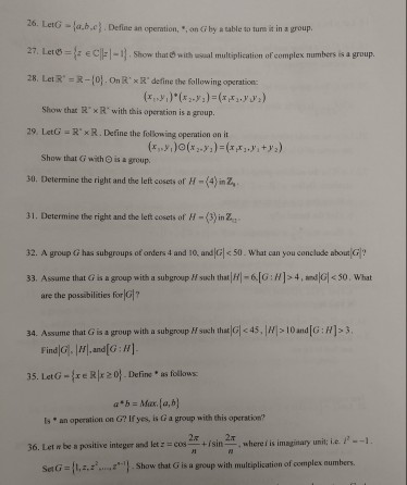 solved let g a b c define an operation on g by a chegg com chegg