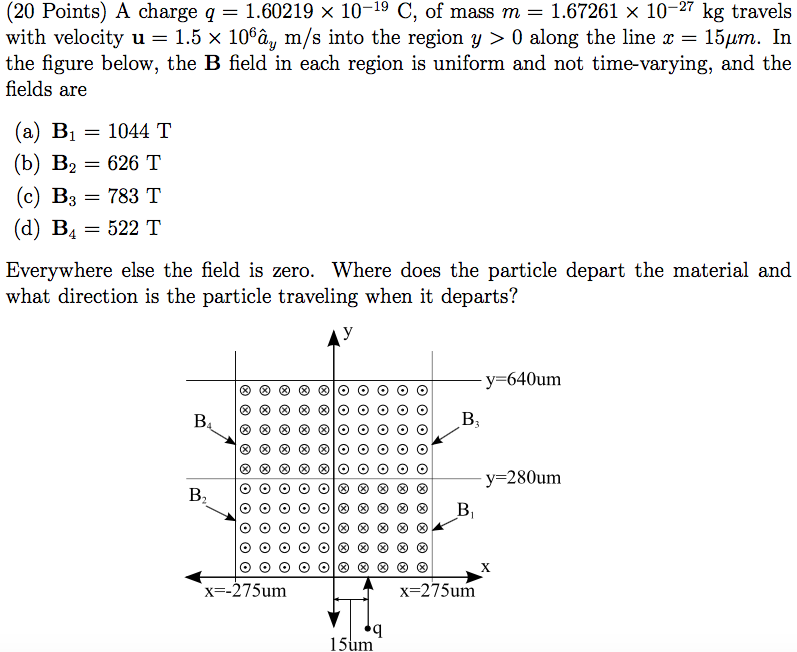 Solved Points A Charge Q 1 10 19 C Of Mass M Chegg Com