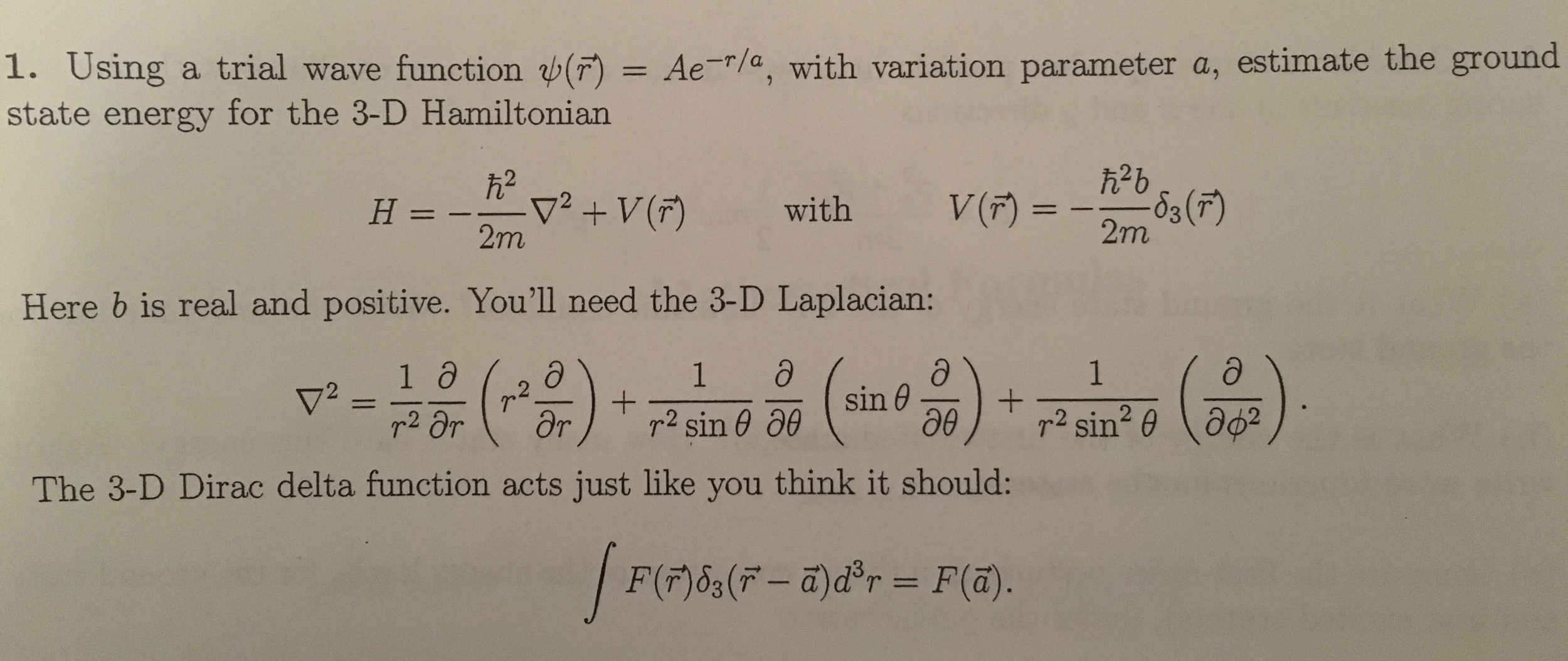 Using A Trial Wave Function Psi T Ae R A With Chegg Com