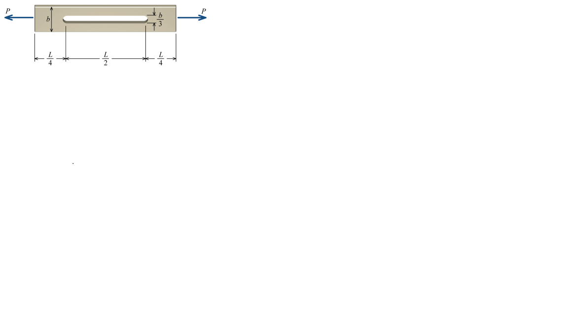 Solved A Rectangular Bar Of Length L Has A Slot In The Ce Chegg Com