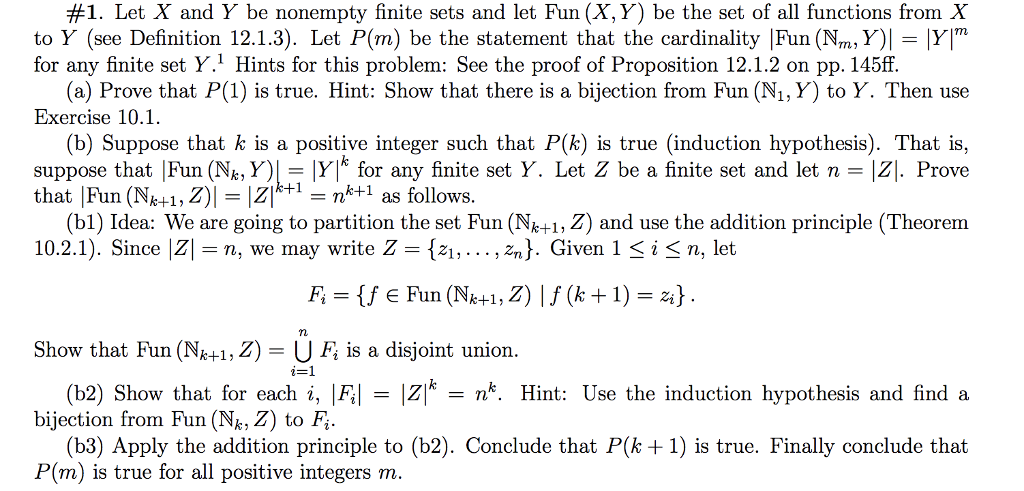 Solved Let Z Y N And Define F P Nn Fun Nn Z B Chegg Com