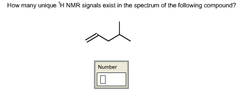 Solved How Many Unique 1H NMR Signals Exist In The Spectr