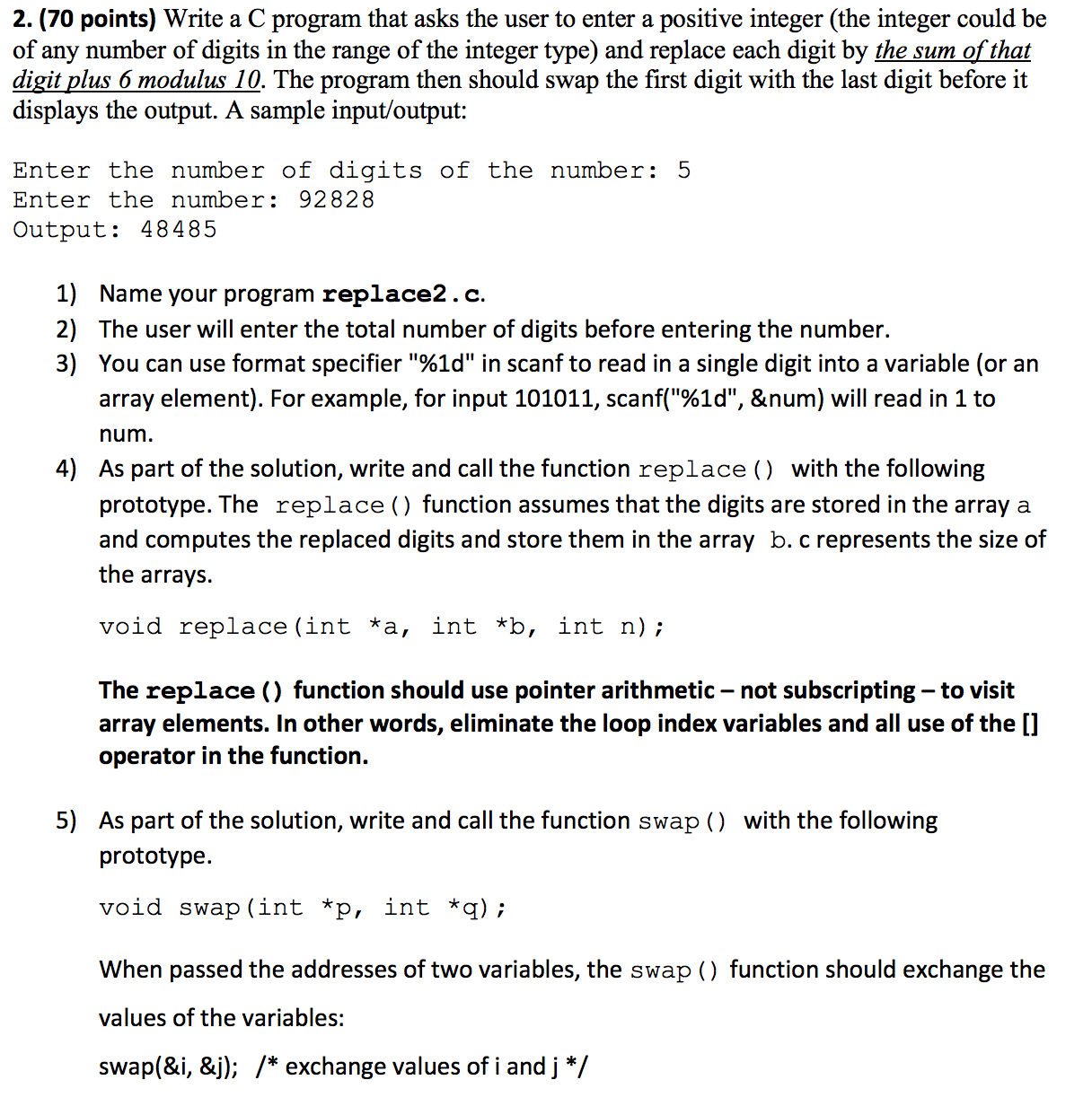 Solved Write a C program that asks the user to enter a | Chegg.com
