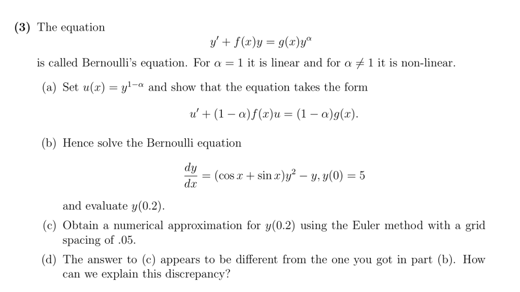 Solved 3 The Equation V F X Y G X Is Called Chegg Com