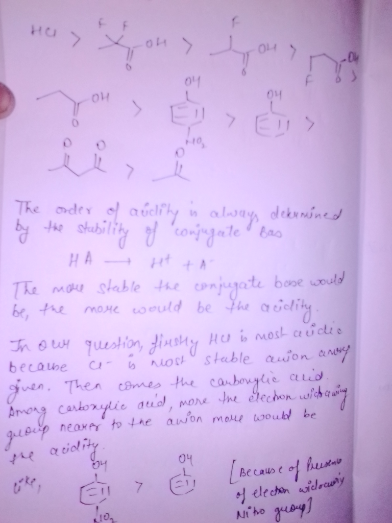 Question & Answer: Rank the following nine compounds in order of decreasing acidity. im sorr its sideways..... 1