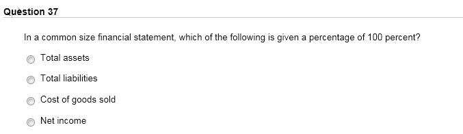 common size financial statements