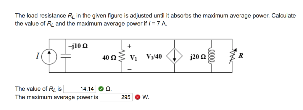 Solved The Load Resistance Rl In The Given Figure Is Chegg Com