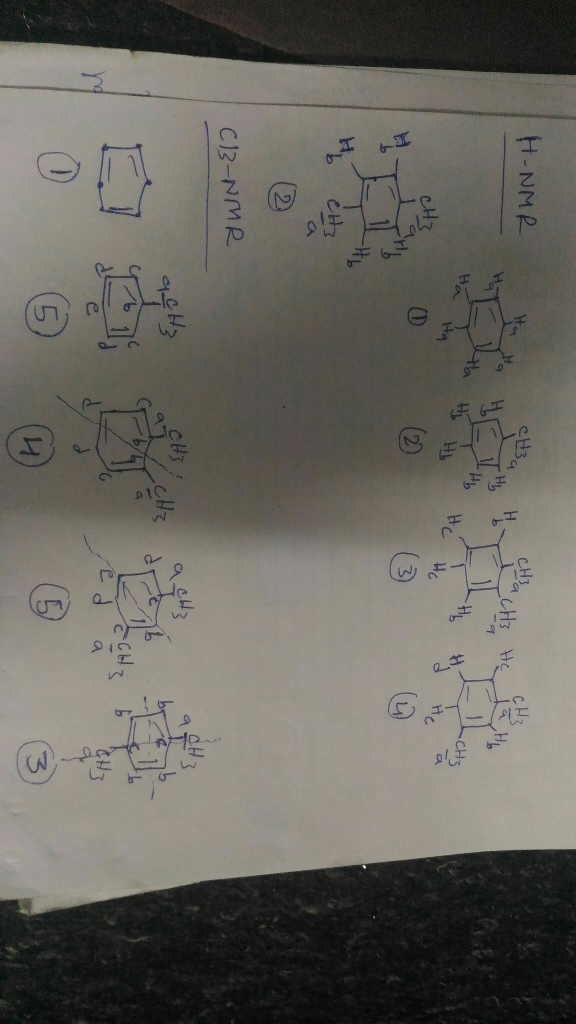 Question & Answer: How many chemically non-equivalent protons and carbons exist for the following compounds?..... 2