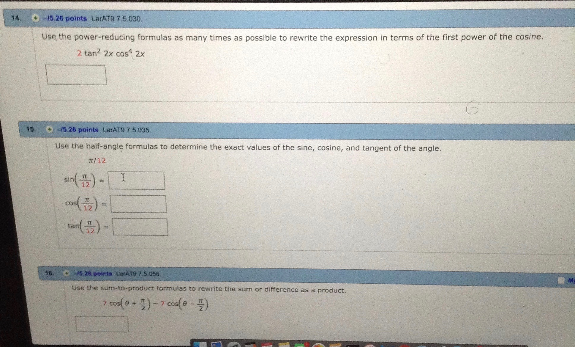 Use The Power Reducing Formulas As Many Times As Chegg Com