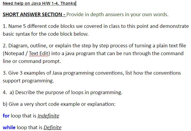 java programming syntax